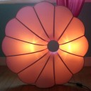 Lampe en soie "Fleur" Rose Pâle