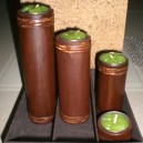 Coffret 4 bougies bambou