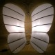 Lampe en soie "Papillon" - Blanc