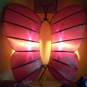 Lampe en soie "Papillon"