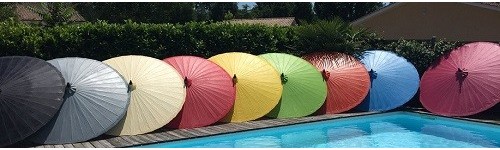 Parasol asiatique en bambou